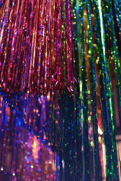The Art of Colorful Tinsel Decoration