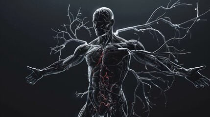 Anatomy and Strength: Understanding the Core Structure and Vital Connections of the Human Body - Great for Medical and Wellness Content