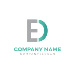 Obraz premium Letter ED logo design, vector logo design 