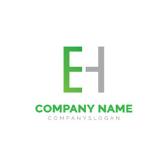 Letter EH logo design, vector logo design 