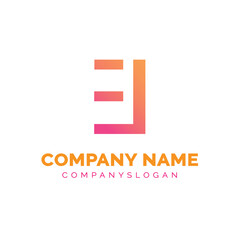 Letter EL logo design, vector logo design 