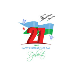 Vector illustration of Djibouti Independence Day social media feed template