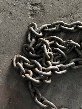 Used chain lying on the floor