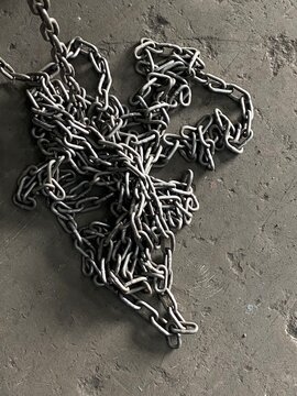 Used chain lying on the floor