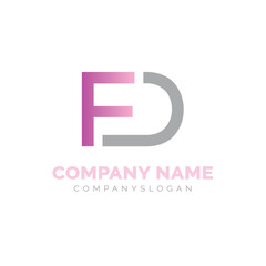 Letter FD logo design, vector logo design 