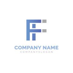 Letter FF logo design, vector logo design 