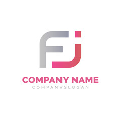 Fototapeta premium Letter FJ logo design, vector logo design 