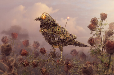steampunk bird
