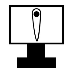 illustration of a monitor and pointer