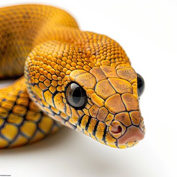 Inland Taipan in studio, isolated, white background, no shadow, no logo