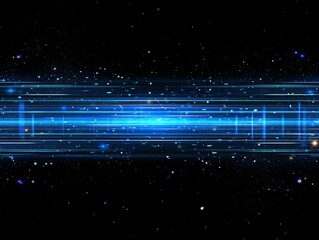 A blue sky with a lot of stars and a bright light