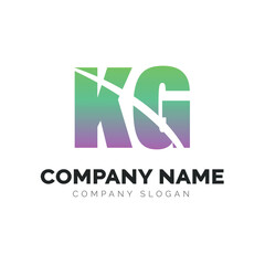 Letter KG logo design, vector logo design 