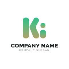 Letter KI logo design, vector logo design 