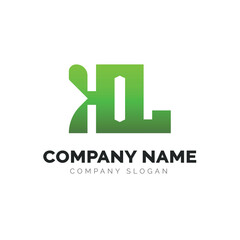 Letter KL logo design, vector logo design 