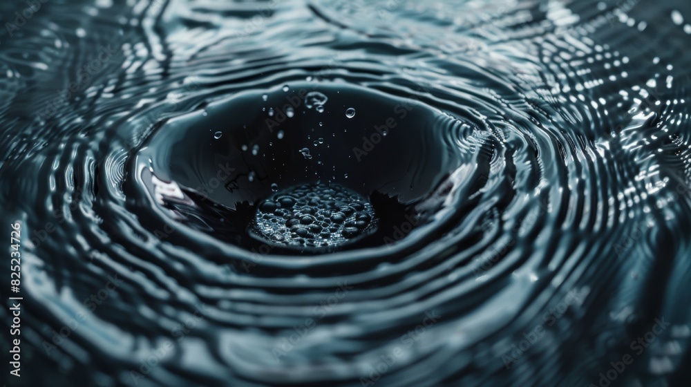 Aufkleber a subwoofer speaker's cone submerged in water, its movement creating mesmerizing ripples and distortions.