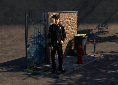 cop environmental portrait