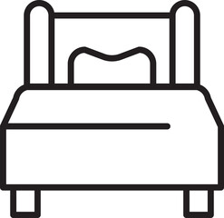 Bed Icon Line Art