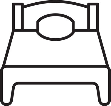 recommend clip art: Bed Icon Line Art