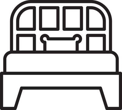 recommend clip art: Bed Icon Line Art