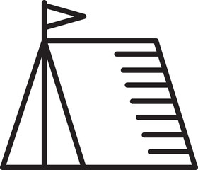 Camping Tent Line Icon