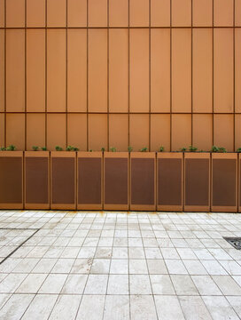 planters against wall