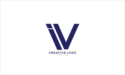 IV Abstract initial monogram letter alphabet logo design