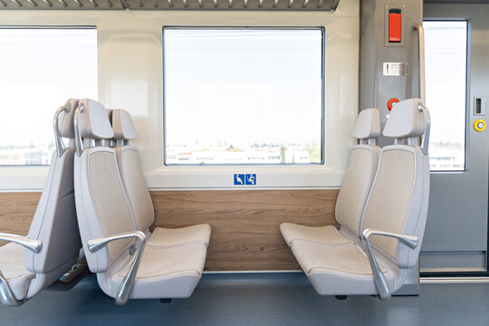 Seats reserved for use by pregnant or disabled persons on a train