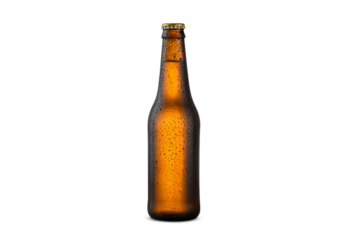 a bottle of beer without a label, condensed, cold, mockup