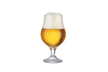 a beer glass with beer heads, dublin glass