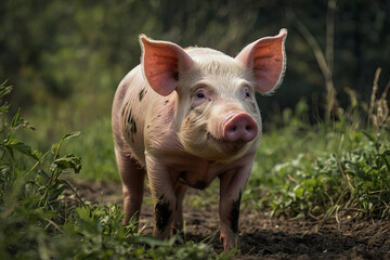 One happy pig living the dream