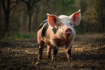 One happy pig living the dream