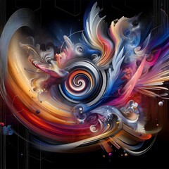 A dynamic, colorful abstract background with wavy swirl patterns, blending vibrant hues to create a mesmerizing visual effect.