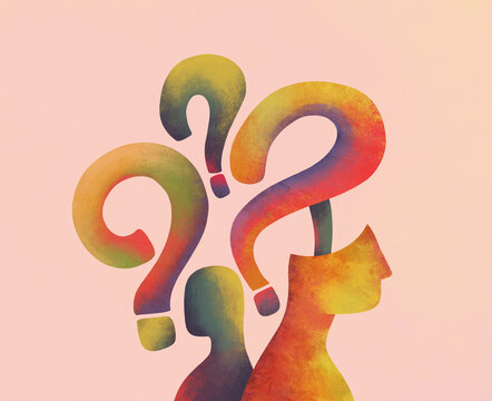Colorful People With Question Marks