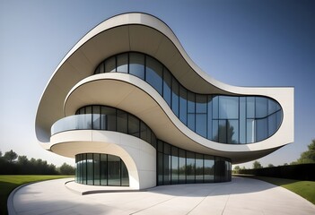 Sleek and innovative, modern architecture fuses straight lines with elegant curves seamlessly.