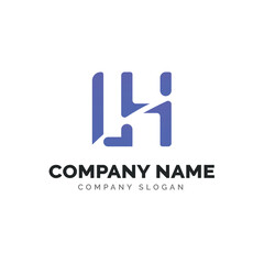 Letter LH logo design, vector logo design 