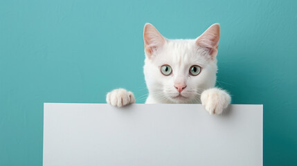 cat showing white board