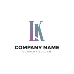 Letter LK logo design, vector logo design 