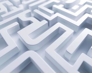 3D illustration of a maze.