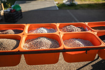 legumes at an open air market