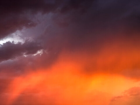 Sky with clouds during the sunset