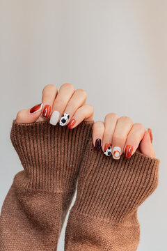 Tortoiseshell and Cow Manicure