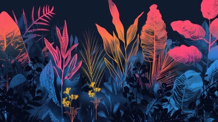 Plants with indistinct outlines