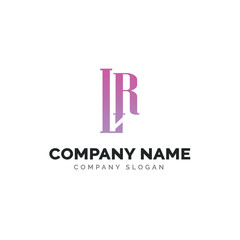Letter LR logo design, vector logo design 