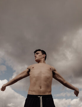 Athletic guy without a shirt