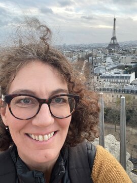 UGC of selfie of woman in Paris France