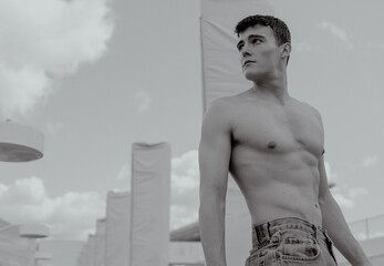 Athletic guy without a shirt