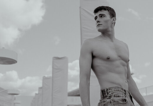 Athletic guy without a shirt
