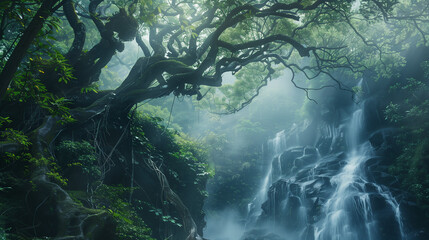 Enchanted Forest Waterfalls - Powered by Adobe