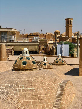 Domes and Windcatchers of an Iranian Skyline in Kashan