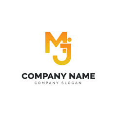 Letter MJ logo design, vector logo design 